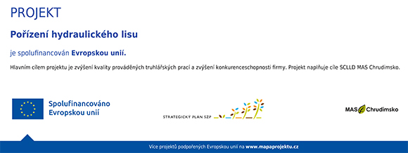 Projekt pořízení lisu je spolufinancován Evropskou unií.